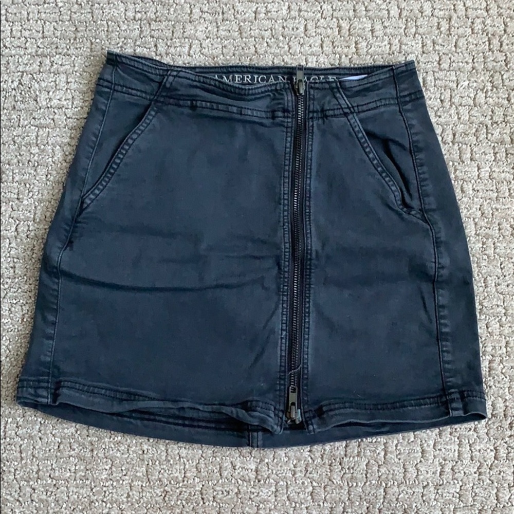 high-waist mini skirt